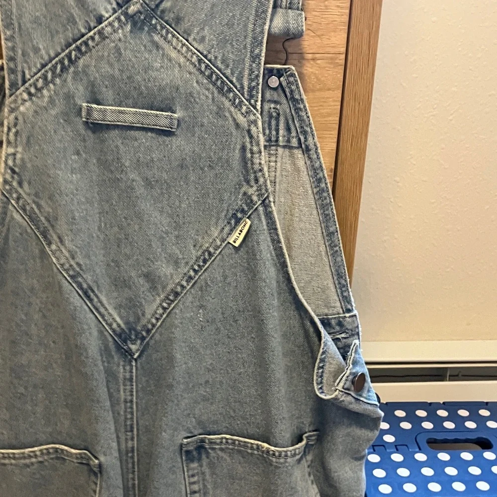 Billabong Blue Jean Shorts Overalls - Picture 9 of 11